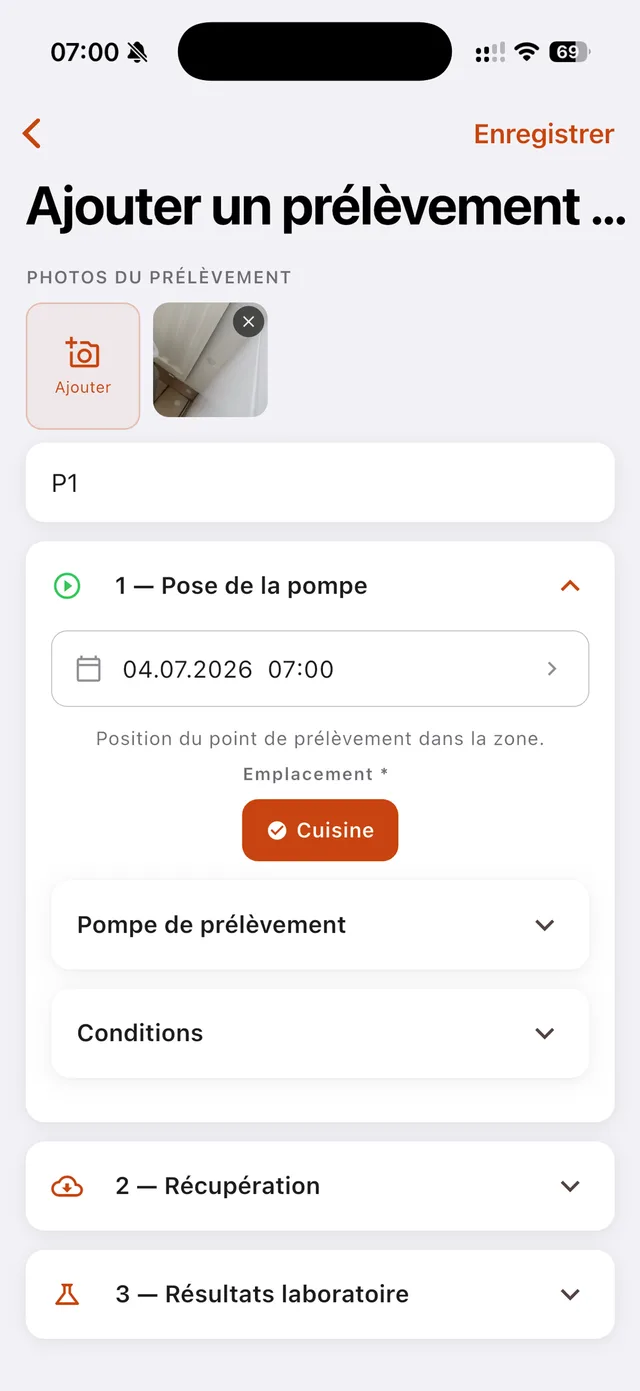 Prélèvement guidé en 3 étapes